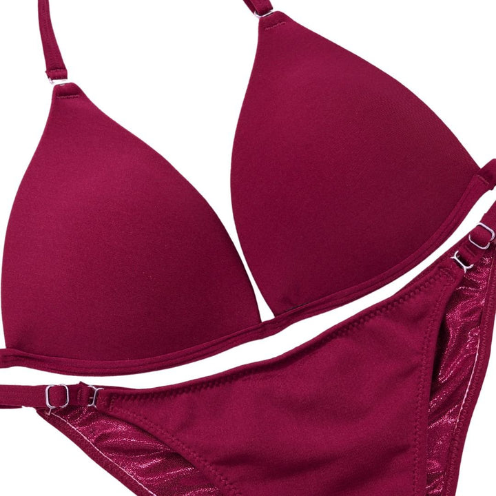 Matte Maroon Fit Model Competition Suit in deep maroon for NPC bikini competition suit and fit model competition suit