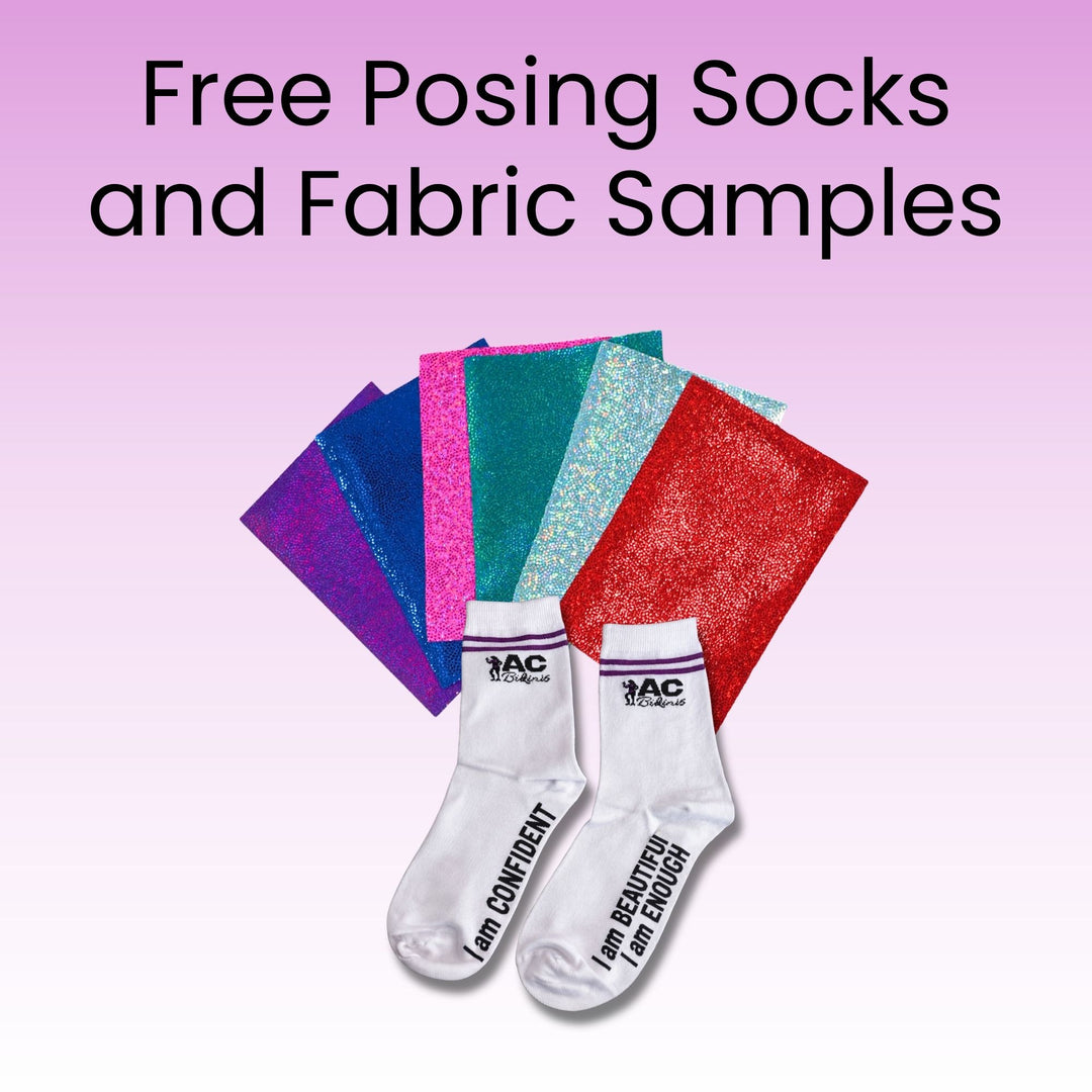 Free Socks and Fabric Samples  Angel Competition BikinisThe best NPC Competition Suits for the Bikini Division, Fit Model Division Suits, and bodybuilding suits.