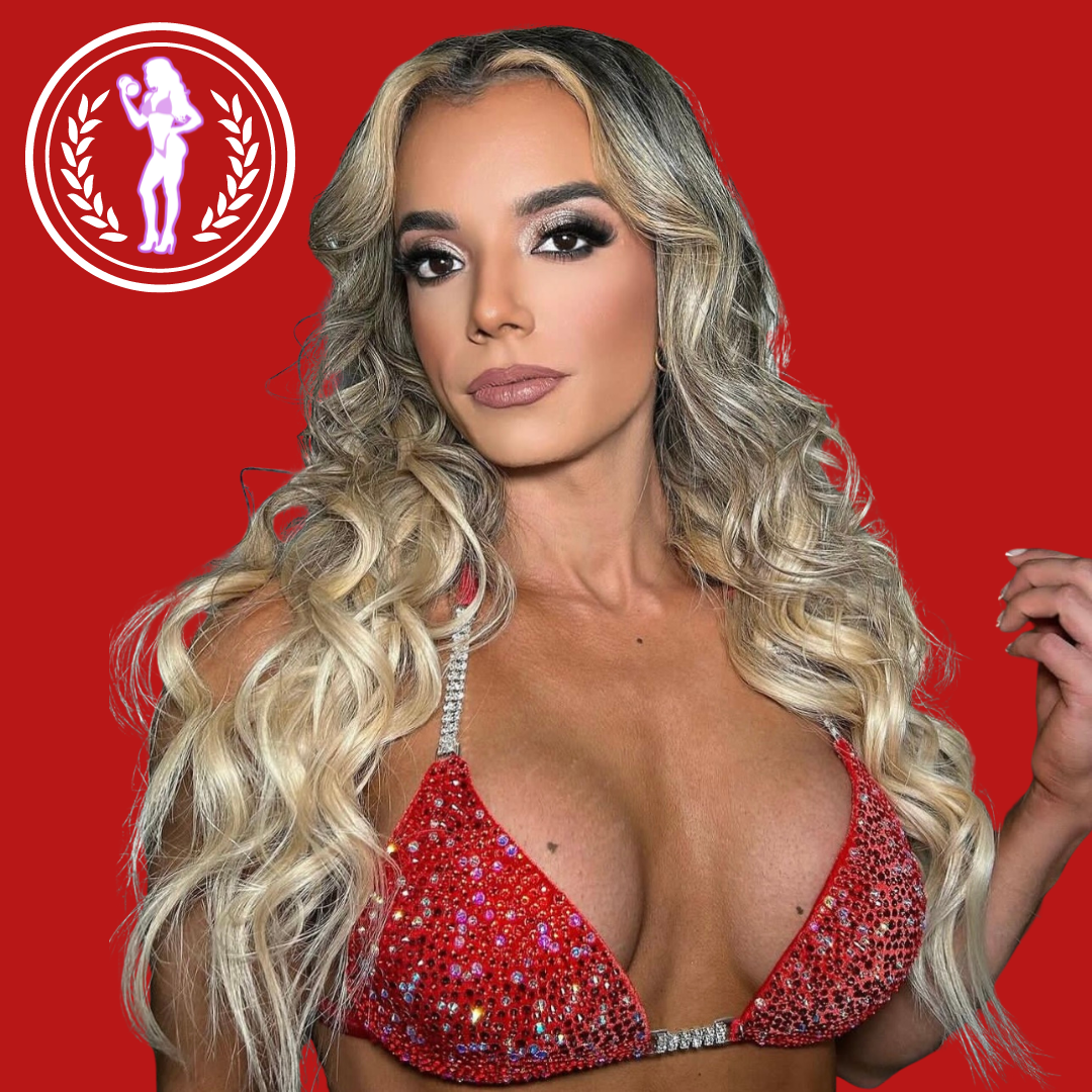 "Andrea's Arnold Red Velvet AB Radiance," the epitome of elegance and strength for female bodybuilders. Inspired by Andrea Hrenko, featuring vibrant reds and sparkling crystal AB accents. Illuminate the stage with confidence in this luxurious suit, designed to showcase your power and grace.