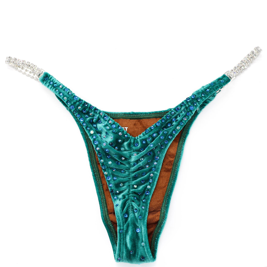 QS ST: Crystal Radiance. Velvet Teal. Custom Large/Pro with Modest Front.