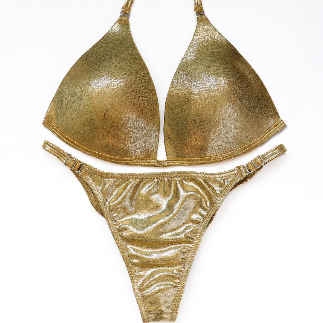 QS ST: Hologram Gold Fit Model Suit. Medium Molded/Fit Model 1.
