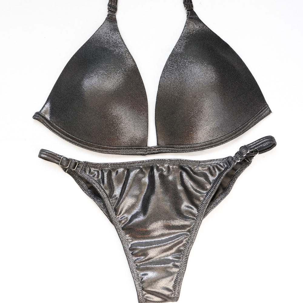 QS ST: Hologram Silver Fit Model Suit. Medium Molded/Fit Model 1.