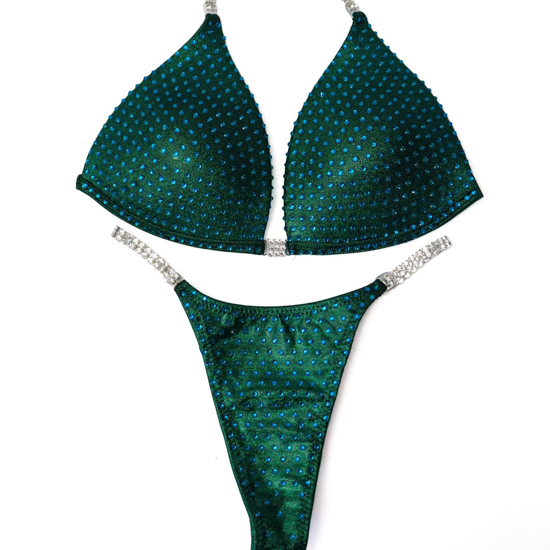 QS ST: Angel Elite. Hologram Emerald. Blue Zircon. Medium Molded/Pro.