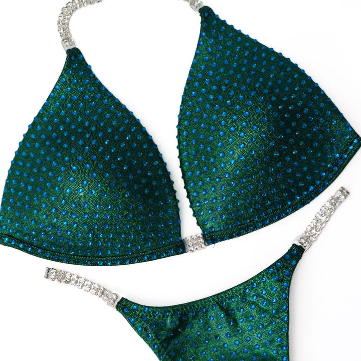 QS ST: Angel Elite. Hologram Emerald. Blue Zircon. Medium Molded/Pro.