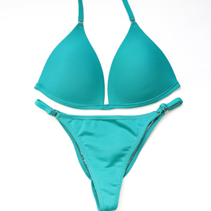 QS ST: Matte Aqua Fit Model Suit. Medium Molded/Fit Model 1.