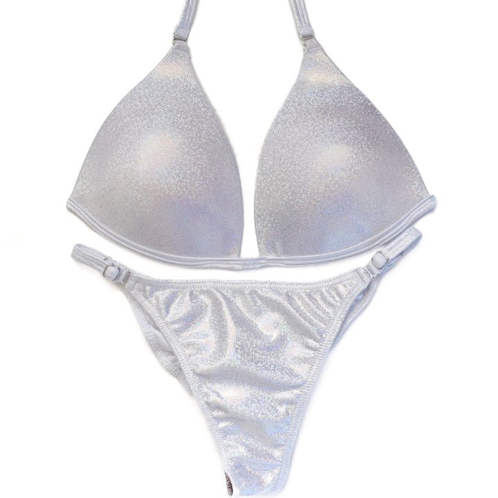 QS ST: Hologram White Fit Model Suit. Medium Molded/Fit Model 1.