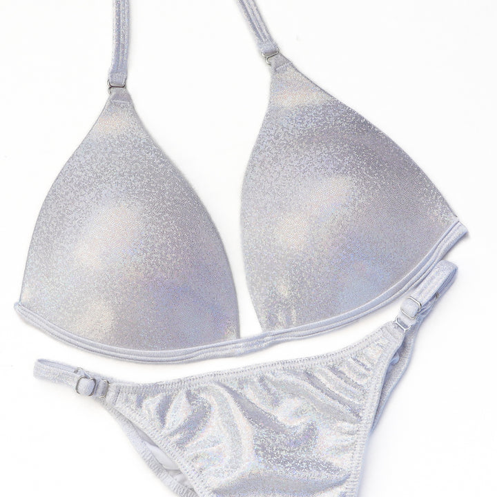 QS ST: Hologram White Fit Model Suit. Medium Molded/Fit Model 1.