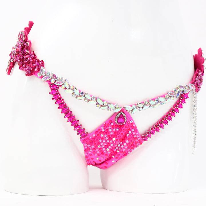 Pre Owned: Savana's Hot Pink Couture. Medium Molded/Pro with Modest Rise.  Angel Competition BikinisThe best NPC Competition Suits for the Bikini Division, Fit Model Division Suits, and bodybuilding suits.