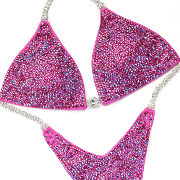 QS ST: Lucia's Pink Radiance. Hologram Pink. Small/Pro with Modest Rise.