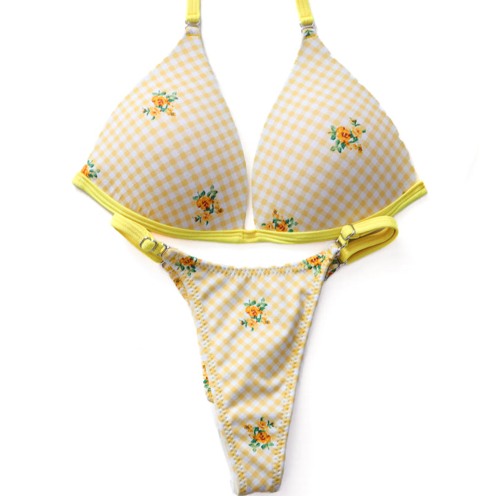 QS ST: Summer Yellow Posing Practice Suit. Medium Molded/Pro.