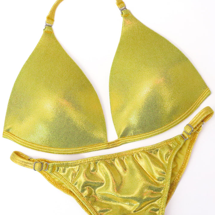 QS ST: Hologram Yellow Fit Model Suit. Medium Molded/Fit Model 1.