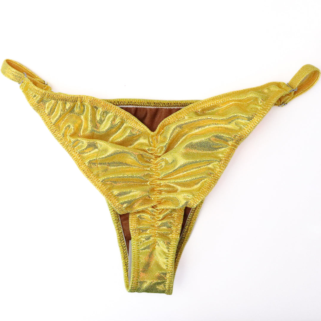 QS ST: Hologram Yellow Fit Model Suit. Medium Molded/Fit Model 1.