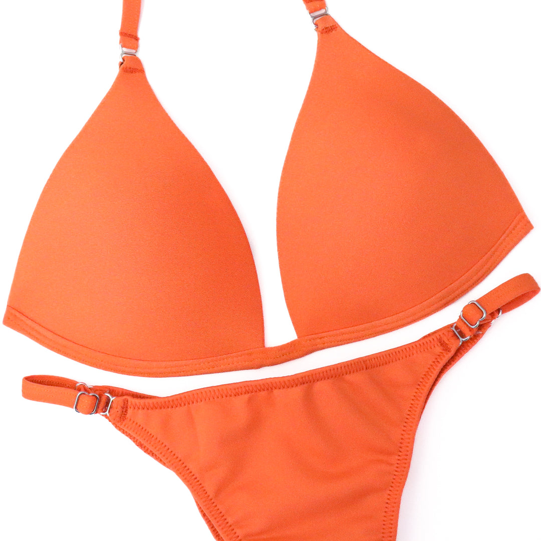 QS ST: Matte Orange Fit Model Suit. Medium Molded/Fit Model 1.