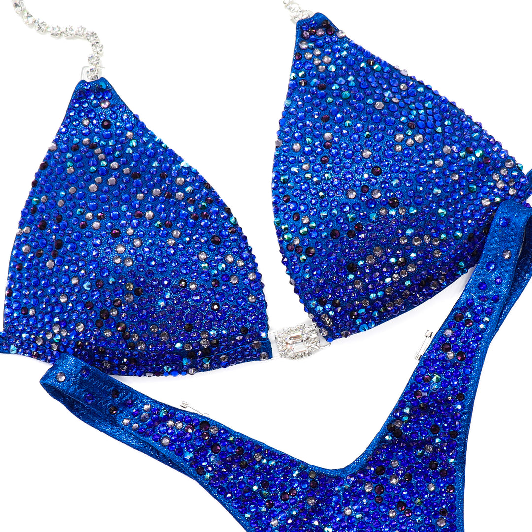 Blue Rainstorm Radiance  Angel Competition BikinisThe best NPC Competition Suits for the Bikini Division, Fit Model Division Suits, and bodybuilding suits.