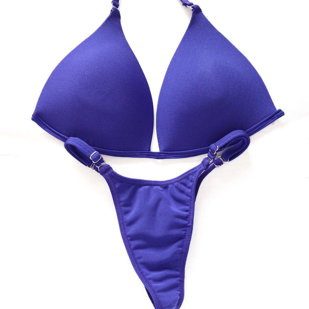 QS ST: Matte Purple Posing Practice Suit. Large Molded/Pro.