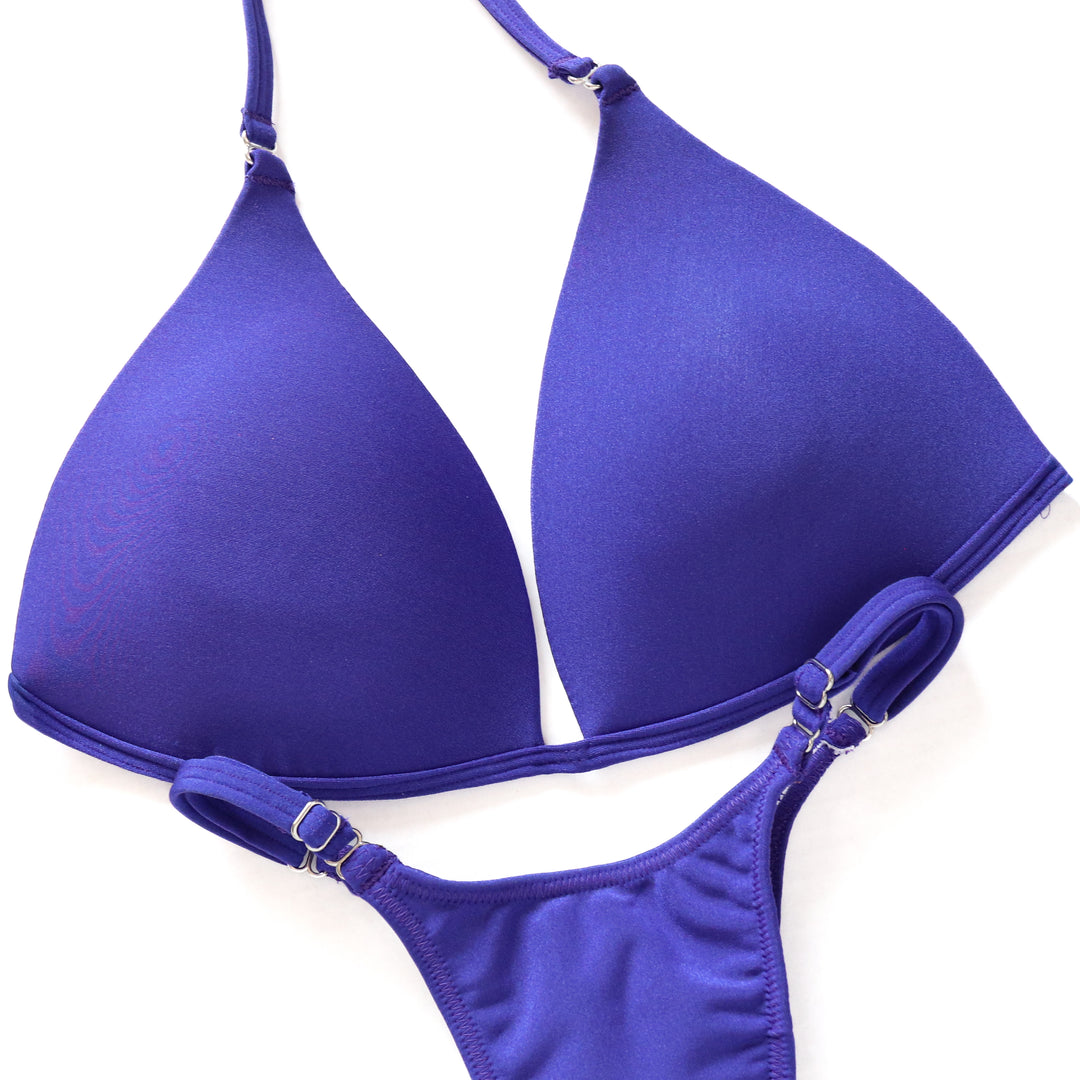 QS ST: Matte Purple Posing Practice Suit. Large Molded/Pro.