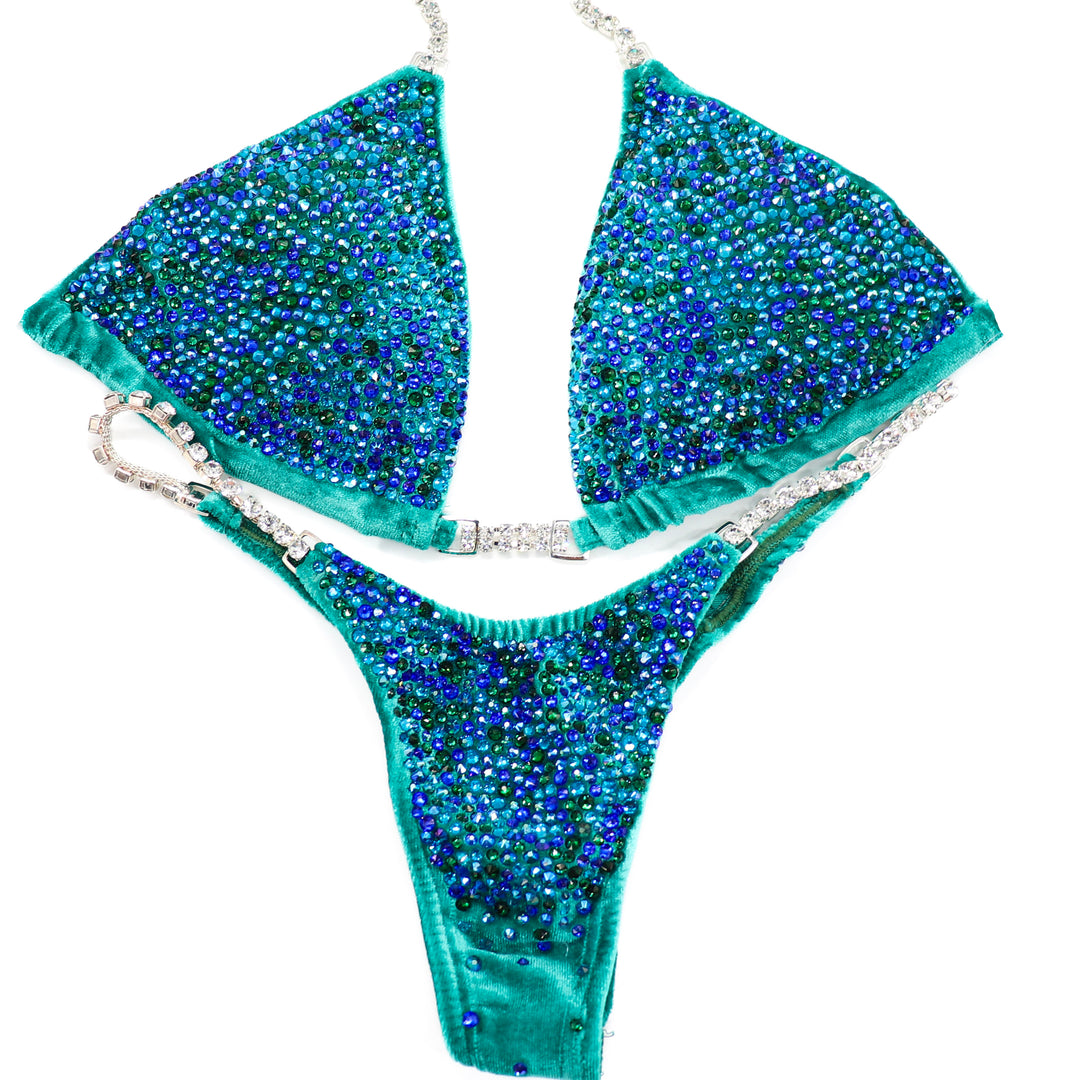 QS ST: Crystal Radiance. Velvet Teal. Medium/Micro.