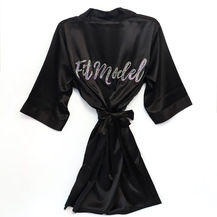 QS ST: Fit Model Competitor Robe- Onyx with Crystals