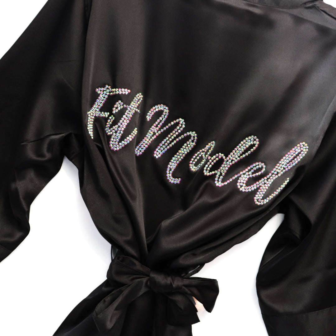 QS ST: Fit Model Competitor Robe- Onyx with Crystals