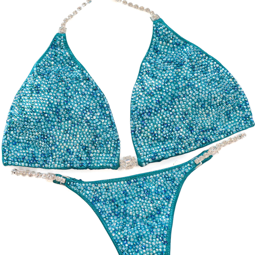 QS CL: Lucia's Teal Radiance. Large/Pro with Custom Front Rise.