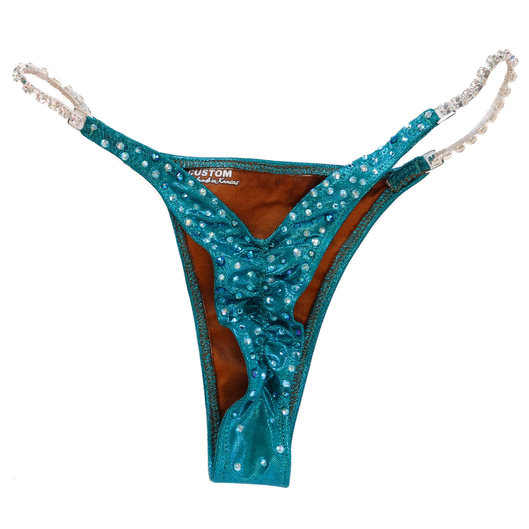 QS CL: Lucia's Teal Radiance. Large/Pro with Custom Front Rise.