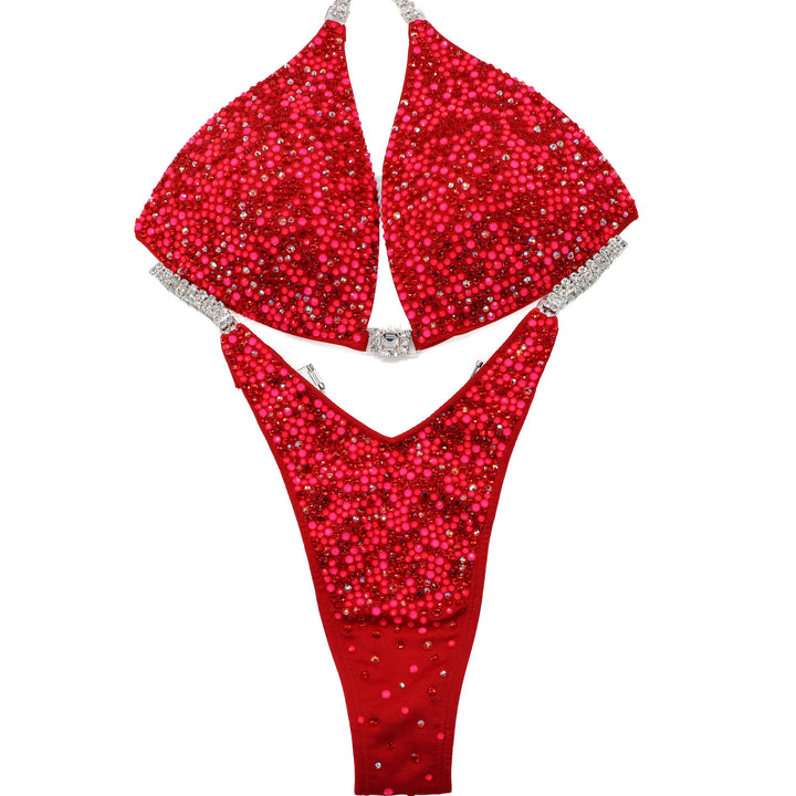 QS ST: Rhonda's Neon Red Radiance. Medium Molded/Slim Figure.