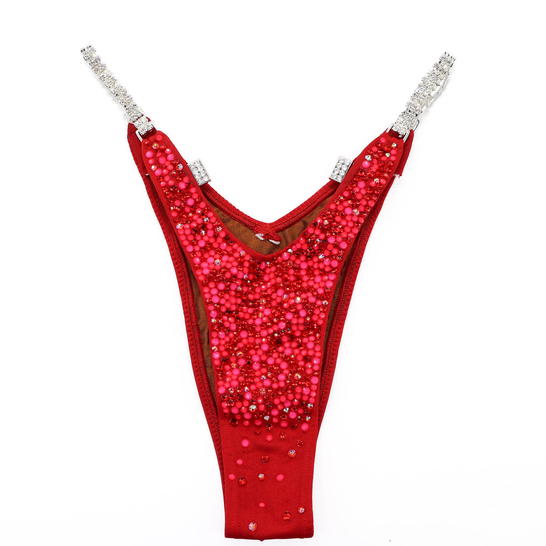 QS ST: Rhonda's Neon Red Radiance. Medium Molded/Slim Figure.