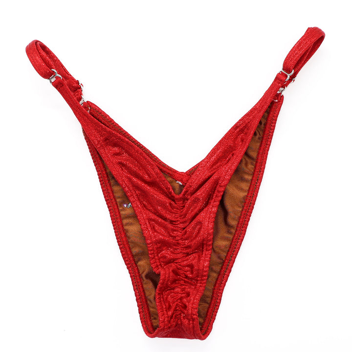 QS ST: Hologram Red Posing Practice Suit. Small Molded/Pro with Modest Rise.