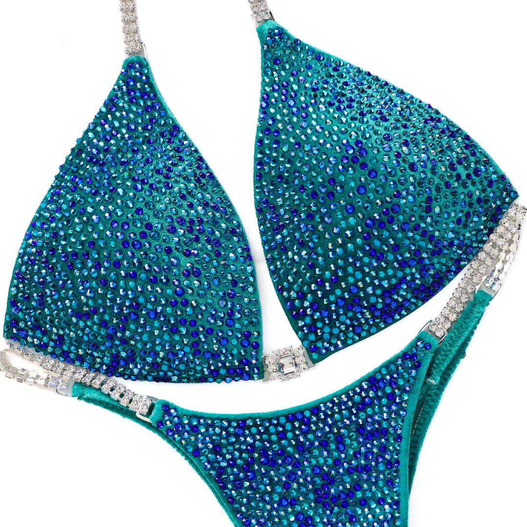 QS ST: Peacock Velvet Teal. Medium Molded/Micro.