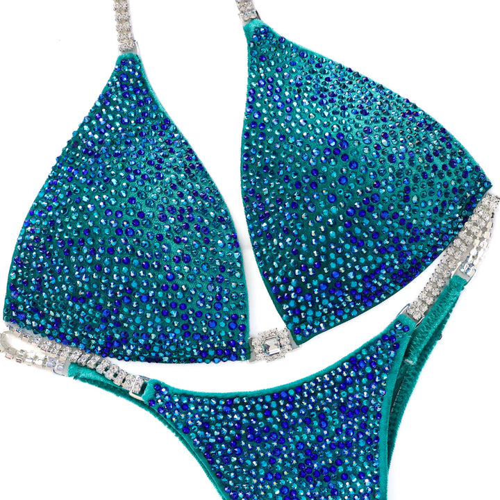 QS ST: Peacock Velvet Teal. Medium Molded/Micro.