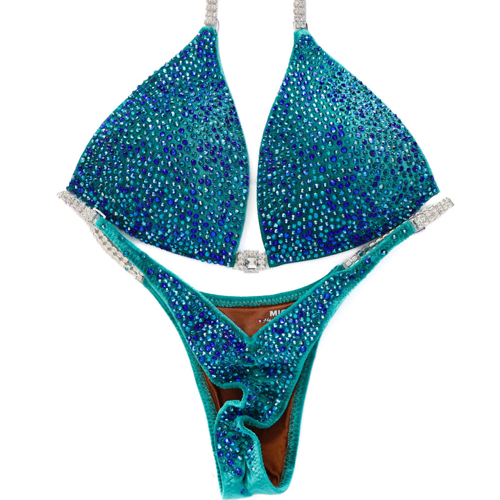 QS ST: Peacock Velvet Teal. Medium Molded/Micro.