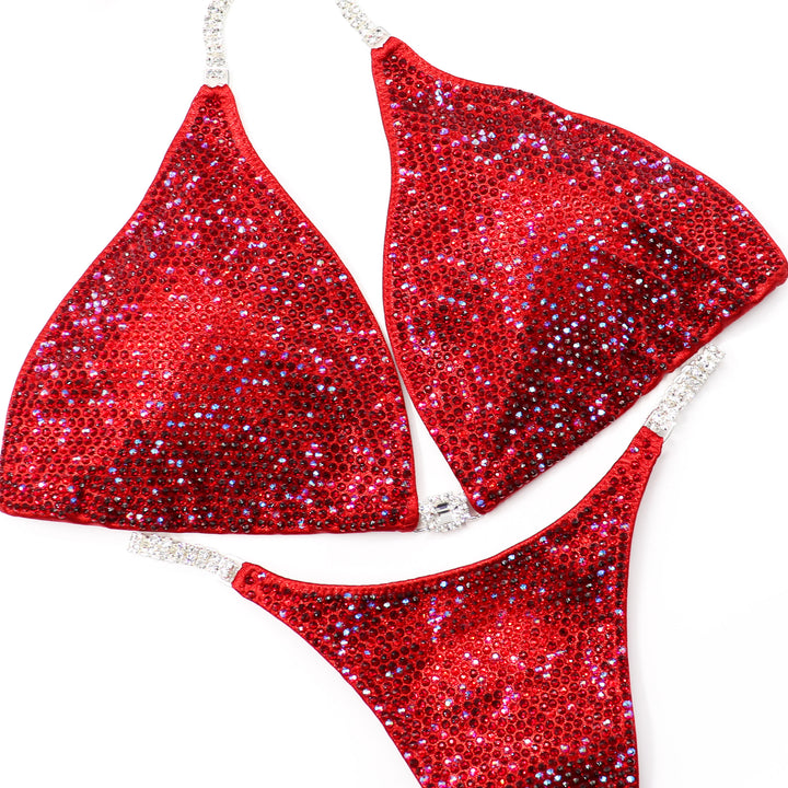 QS ST: Ashley B's Red Nova. Hologram Red. Extra Large/Pro with Modest Rise.