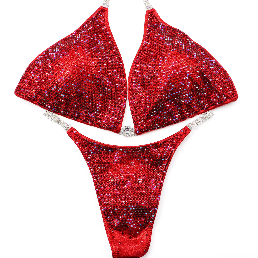 QS ST: Ashley B's Red Nova. Hologram Red. Extra Large/Pro with Modest Rise.