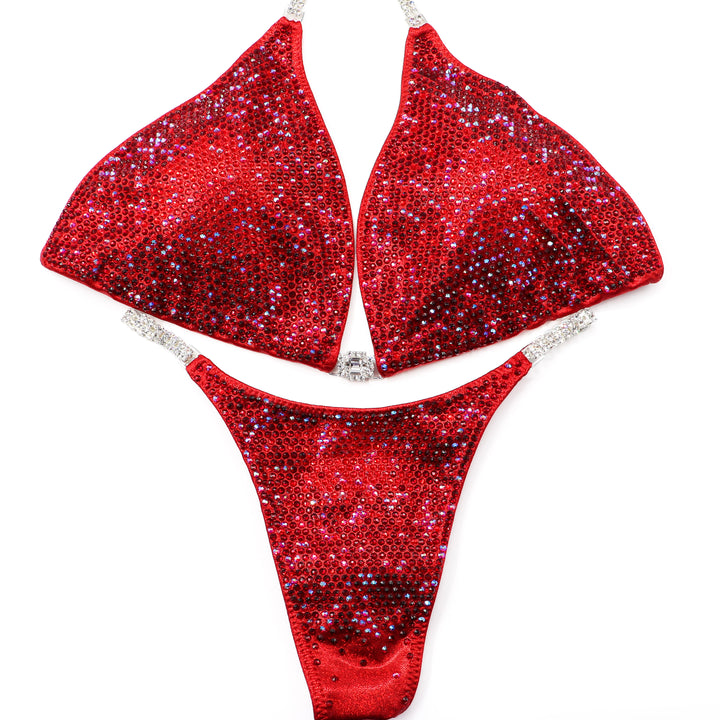 QS ST: Ashley B's Red Nova. Hologram Red. Extra Large/Pro with Modest Rise.