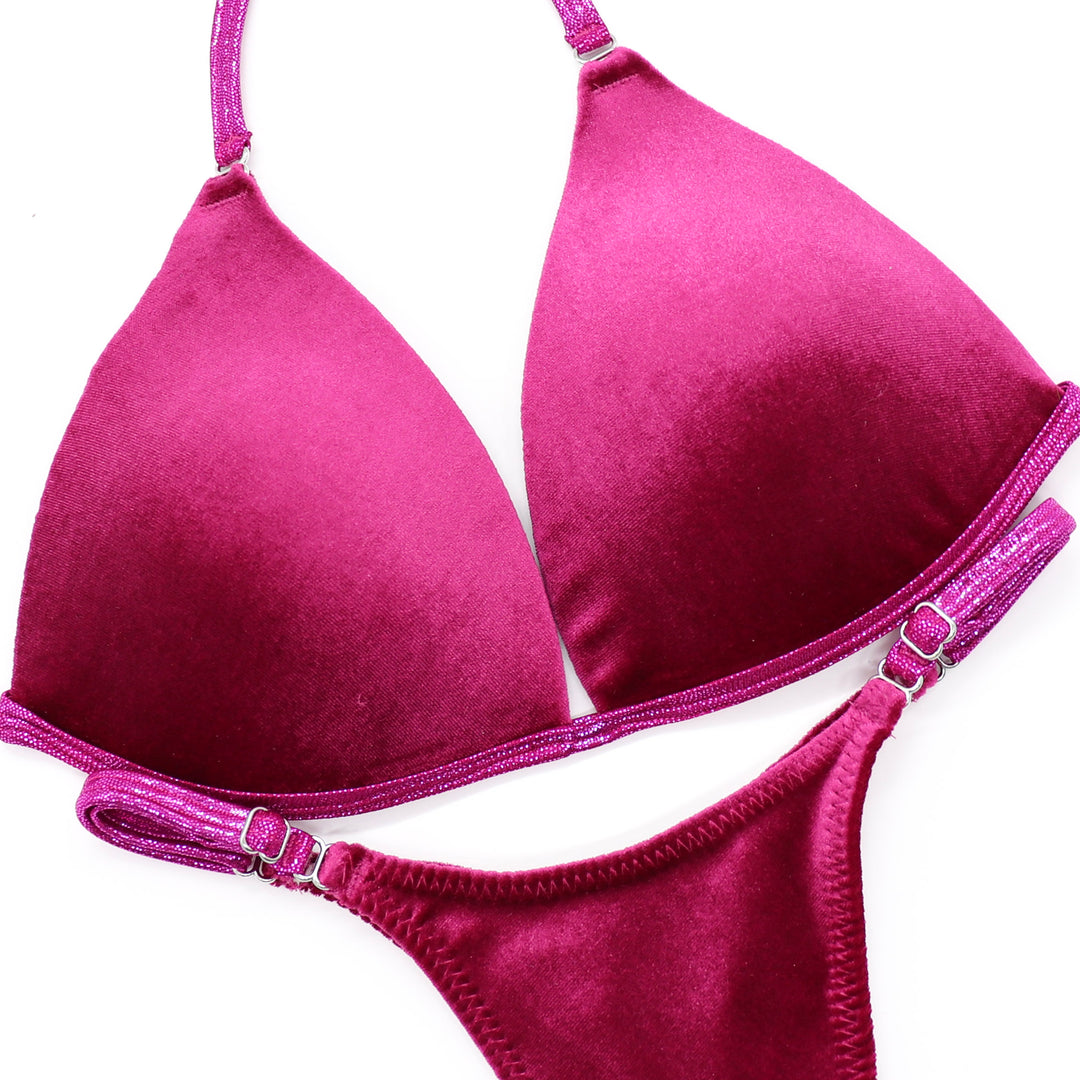 Velvet Magenta Posing Practice Suit