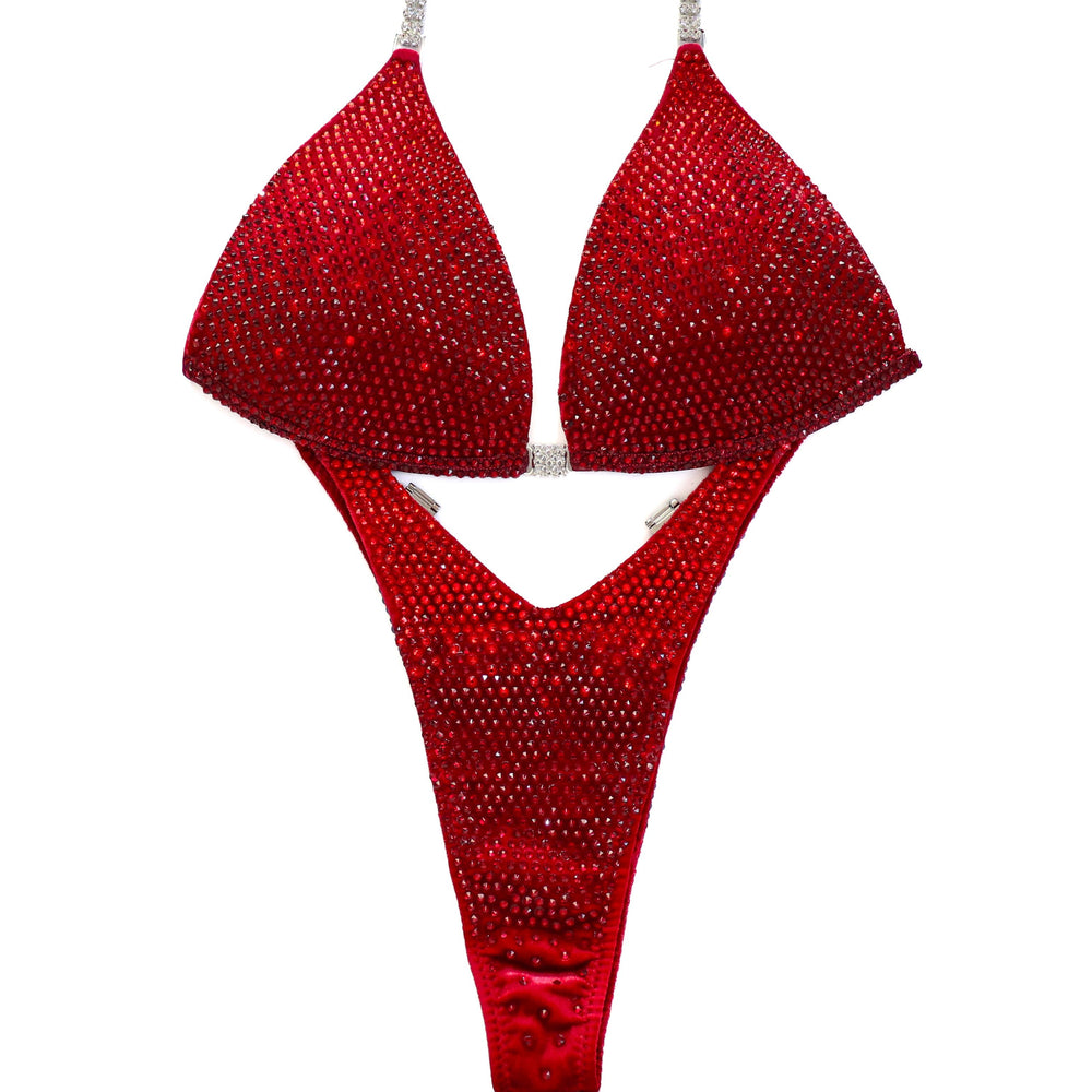 QS ST: Flamefall Gradient. Velvet Red. Medium Molded/Standard Figure.