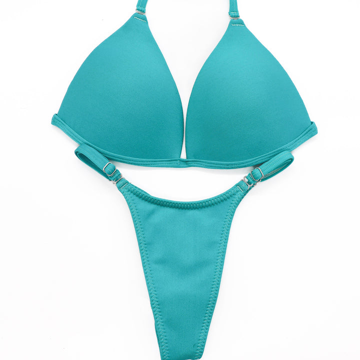 QS ST: Matte Aqua Posing Practice Suit. Medium Molded/Pro.