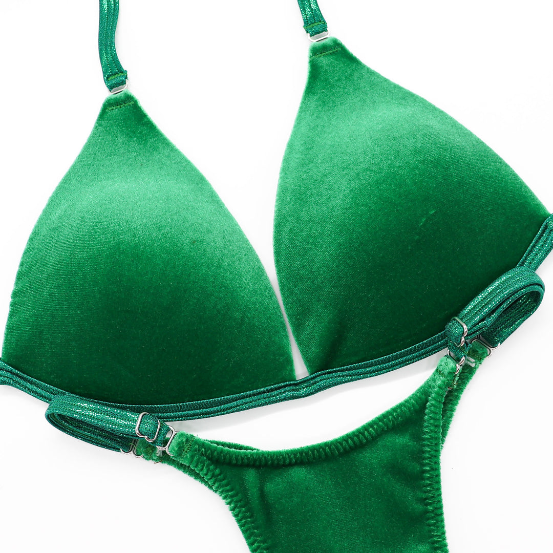 Velvet Green Posing Practice Suit