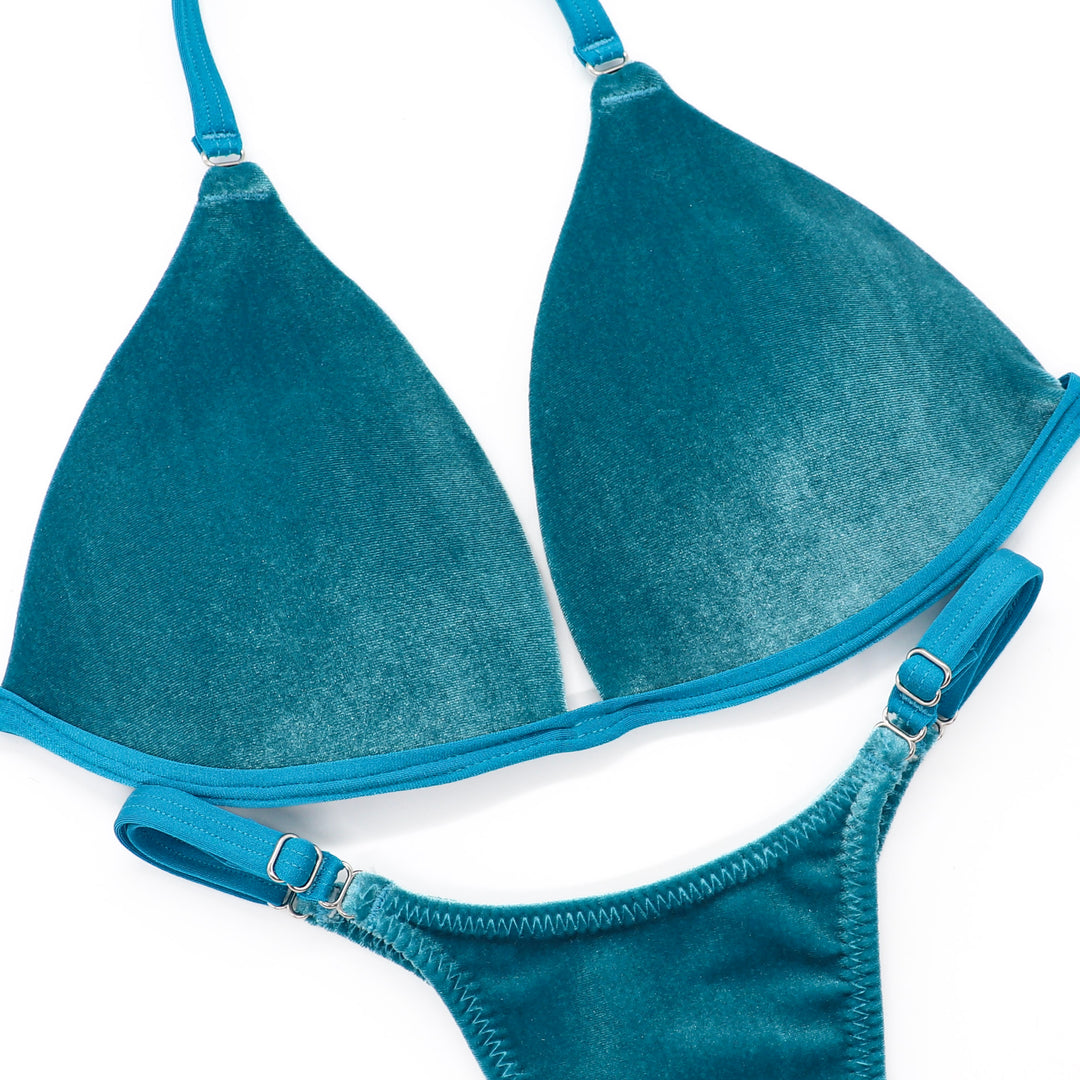 Velvet Turquoise Posing Practice Suit