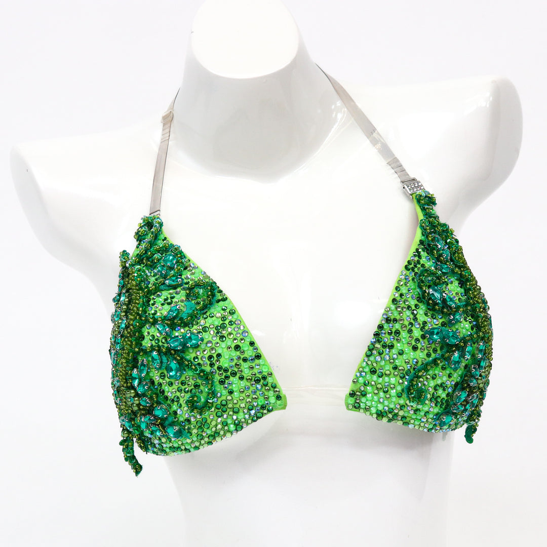 Pre Owned: Green Goddess Couture. Large Molded/ Pro with Modest Rise.