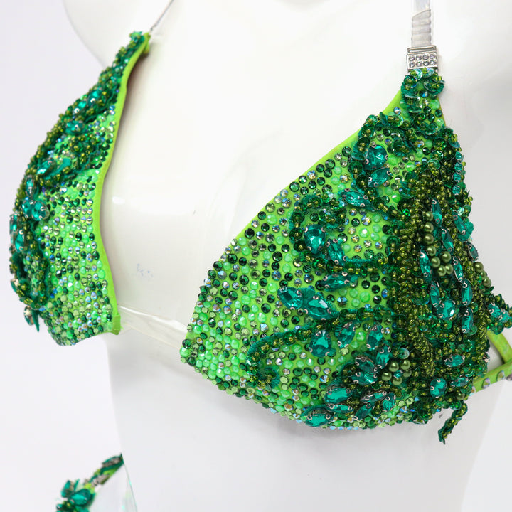 Pre Owned: Green Goddess Couture. Large Molded/ Pro with Modest Rise.
