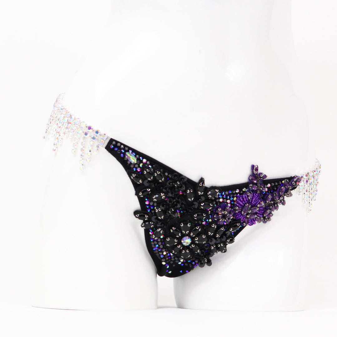 QS ST: Dark Violet Couture. Custom Large Bra Top/Pro.