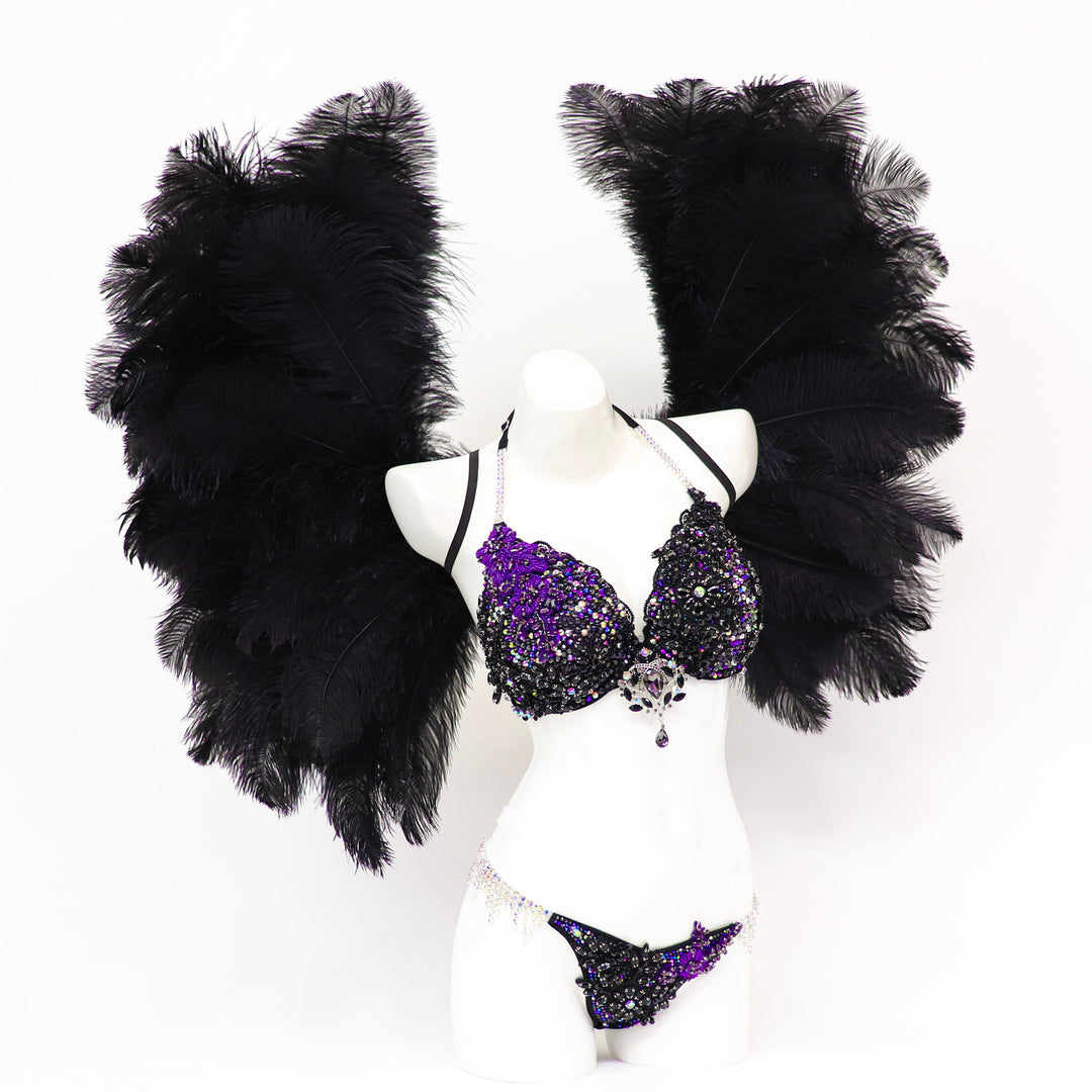 QS ST: Dark Violet Couture. Custom Large Bra Top/Pro.