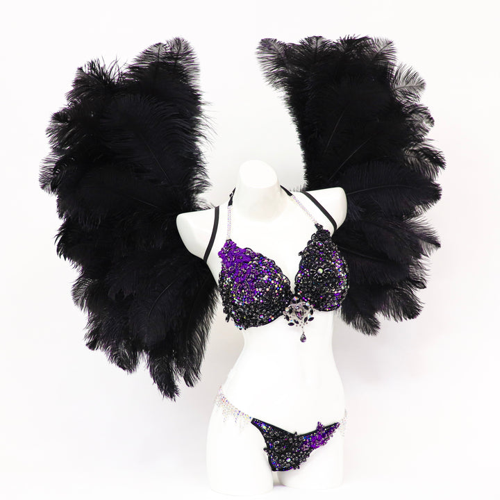 QS ST: Dark Violet Couture. Custom Large Bra Top/Pro.