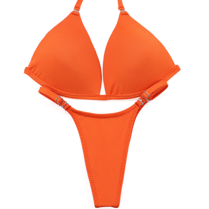 QS ST: Matte Orange Posing Practice Suit. Medium Molded/Pro.