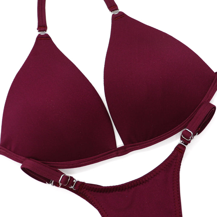 QS ST: Matte Maroon Posing Practice Suit. Medium Molded/Pro.