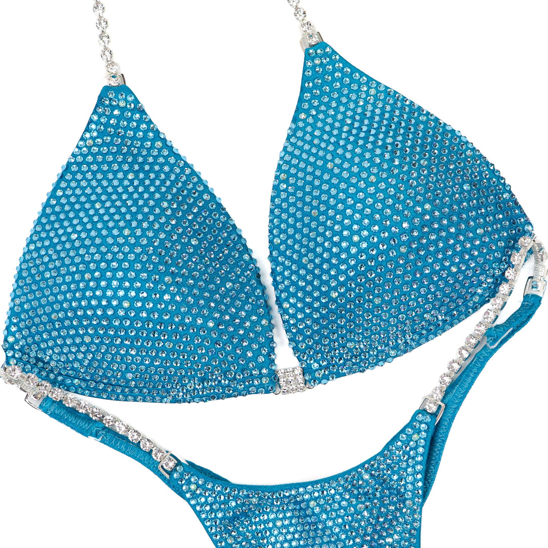 QS ST: Aqua Angel Shimmer. Hologram Turquoise. Medium Molded/Pro.