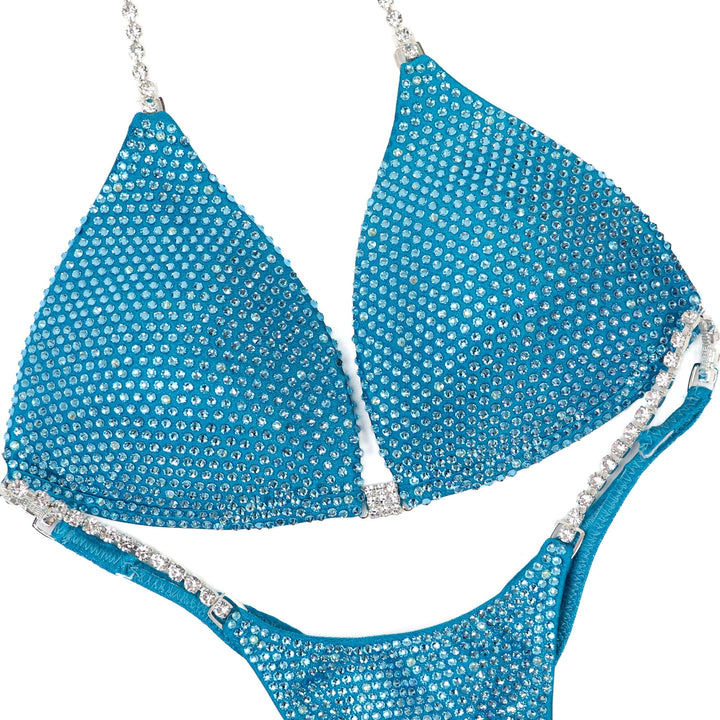 QS ST: Aqua Angel Shimmer. Hologram Turquoise. Medium Molded/Pro.