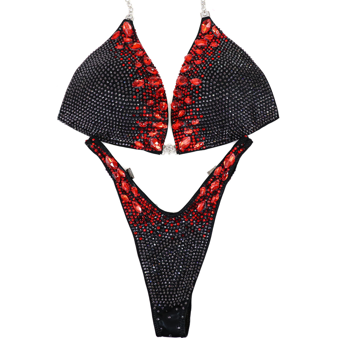 QS CL: Platinum Ombre. Wet Black. Large Molded/Standard Figure.  Angel Competition BikinisThe best NPC Competition Suits for the Bikini Division, Fit Model Division Suits, and bodybuilding suits.