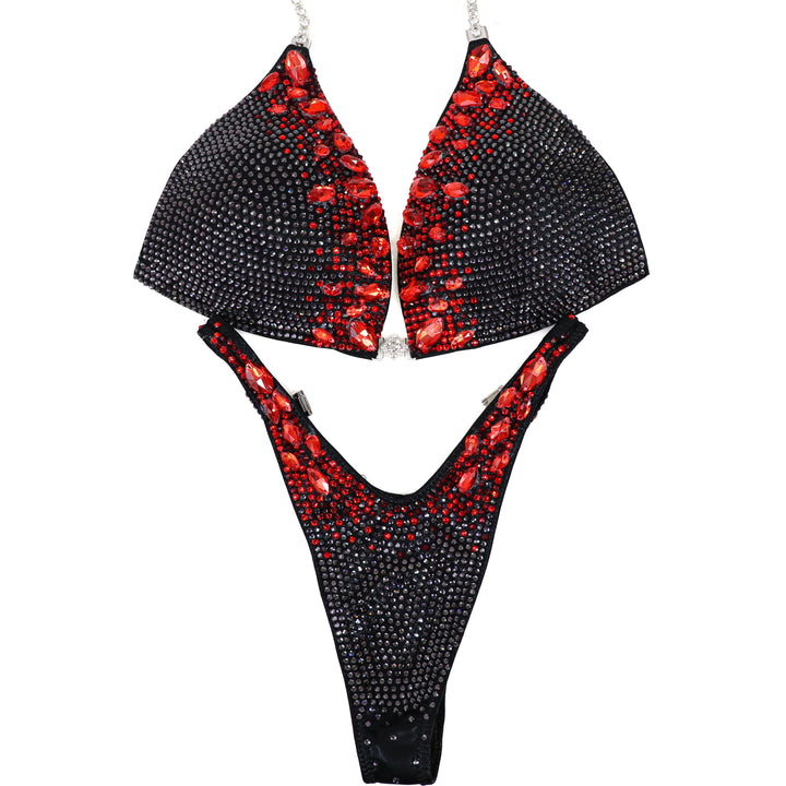 QS CL: Platinum Ombre. Wet Black. Large Molded/Standard Figure.  Angel Competition BikinisThe best NPC Competition Suits for the Bikini Division, Fit Model Division Suits, and bodybuilding suits.